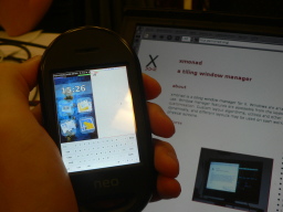 xmonad on the OpenMoko smart phone